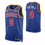 Camiseta Golden State Warriors Gary Payton II #0 75th Anniversary Azul Camiseta Golden State Warriors Gary Payton II #0 75th Anniversary Azul